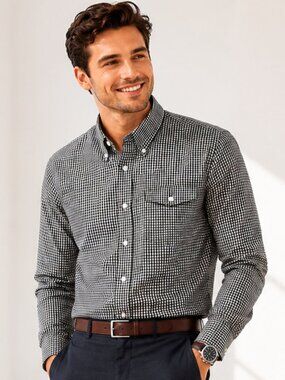 Ralph Lauren Men's Gingham Button-Down Shirt Long Sleeve Size L